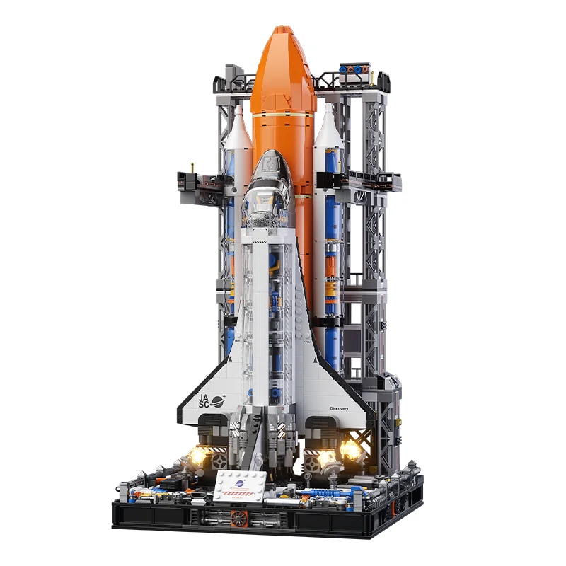 JAKI-8513 Space rocket Space shuttle to explore the moon Space rocket build model adult children's building blocks toy