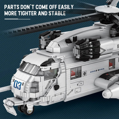 CH-53E Super Stallion Helicopte Building Set for Adults, Army Transport Airplane Toy, Collectible Gifts for Military Enthusiasts