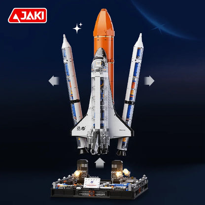 JAKI-8513 Space rocket Space shuttle to explore the moon Space rocket build model adult children's building blocks toy