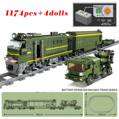 DIY MOC City Series Train Metro Tracks Building Blocks Railroad Conveyance Kids Model Bricks Toys Brinquedos for Children Gifts