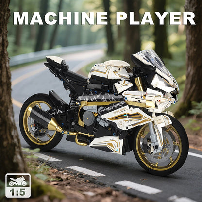 2000PCS 1000RR Motorcycle Building Blocks Set - 1:5 Scale Racing Model Assembly Kit, Collectible Toy Gift for Teens & Adults Boy